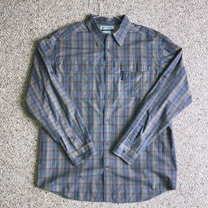 Men’s Columbia Omni-Shade Long Sleeve Button Down, Like new (Large)